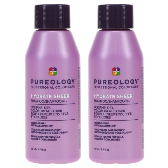 Pureology Hydrate Sheer Shampoo 1.7 oz 2 Pack