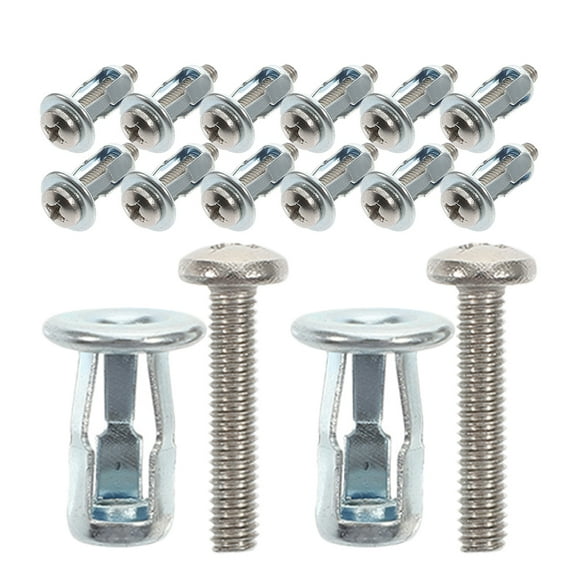 WHAMVOX 15Pcs Hollow Door Anchor Screws Set Metal Expansion Bolt for Drywall Structures