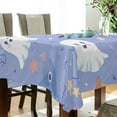 thumbnail image 5 of Yayeee Tablecloths 60" x 60" Rectangle Wrinkle Resistant Party Table Cover, Blue Halloween, 5 of 8