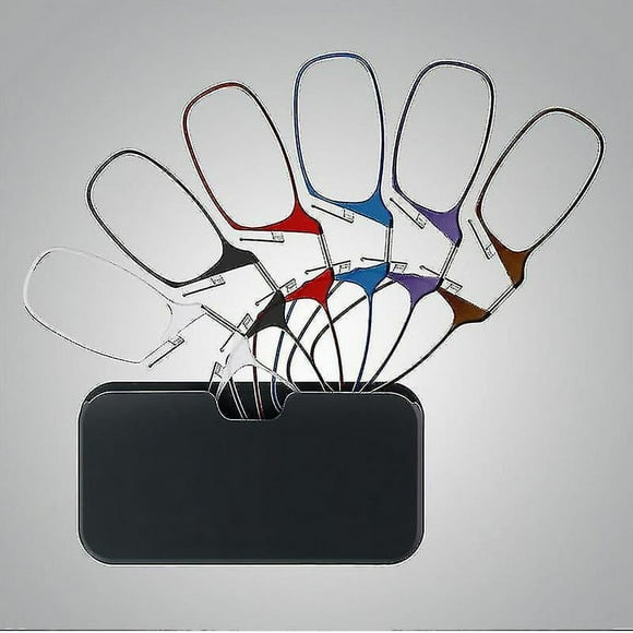 Legless Clamp Nose Reading Glasses With Ultra-thin Glasses Case