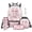 Axolotl Cherry Blossom, variant on Capybara 5Pcs Girls Backpack for School with Strawberry Lunch Bag Multifunctional Pencil Case Water Bottle Bag Lanyard Keychain Lightweight for Middle High School