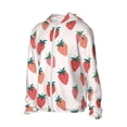 thumbnail image 2 of Kdxio Hand Drawn Strawberry Print Women Men Sun Protection UPF 50+ Jackets Zip Up Long Sleeve Hoodie Hiking Lightweight with Pockets, 2 of 8
