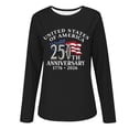 thumbnail image 4 of MEICHEN Women's Long Sleeved T Shirt American Flag 250th Anniversary 1776-2026 Sports Shirt Printed Round Neck Daily Outdoor Casual Top, 4 of 4