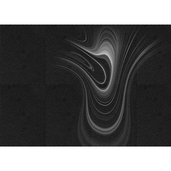 Ahgly Company Machine Washable Indoor Rectangle Transitional Night Black Area Rugs, 7' x 10'