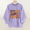 thumbnail image 7 of TKLPEHG Fall Fashion Thanksgiving Sweatshirts for Women Pumpkin Graphic Tops Long Sleeve Fleece Sweatshirts Pullover (Purple,S), 7 of 7