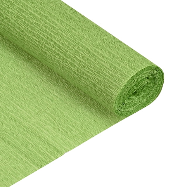 Unique Bargains Crepe Paper Roll for Party 7.5ft Long 20 Inch Wide, Light Green 2 Pack