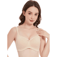 thumbnail image 4 of BIMEI Women's Mastectomy Bra Coolmax Wire Free Pocketed Post-Surgery Everyday Bra 2388,Light Nude,40B, 4 of 10