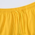 thumbnail image 4 of TANBOM Men's Fashion Polyester Five Sports Shorts Lightweight Breathable Adjustable Drawstring Yellow XL, 4 of 6
