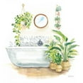 thumbnail image 2 of Schlabach, Sue 12x12 Black Ornate Wood Framed with Double Matting Museum Art Print Titled - Greenery Bath II, 2 of 4