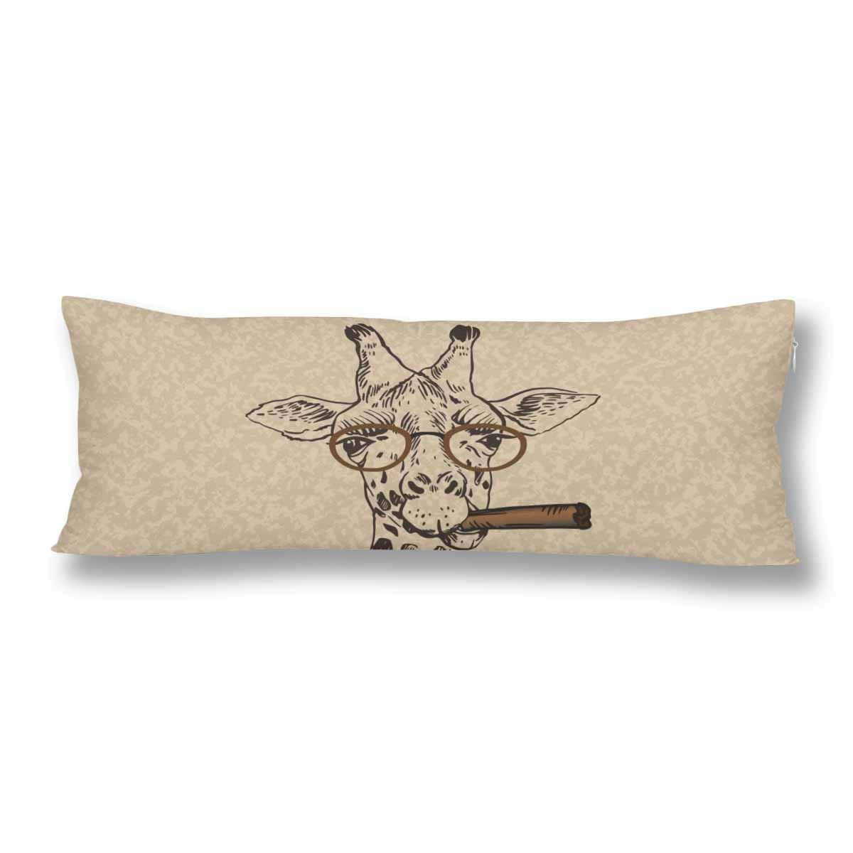 Gckg Cute Giraffee With Cigar Pillow Covers Pillowcase 20x60