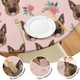 thumbnail image 4 of German Shepherd and Pioneer Flower Round Fitted Tablecloth with Elastic Edge,Dining Table Cover Waterproof,Outdoor Round Tablecloth for Camping,Dining,Indoor and Outdoor, 4 of 7