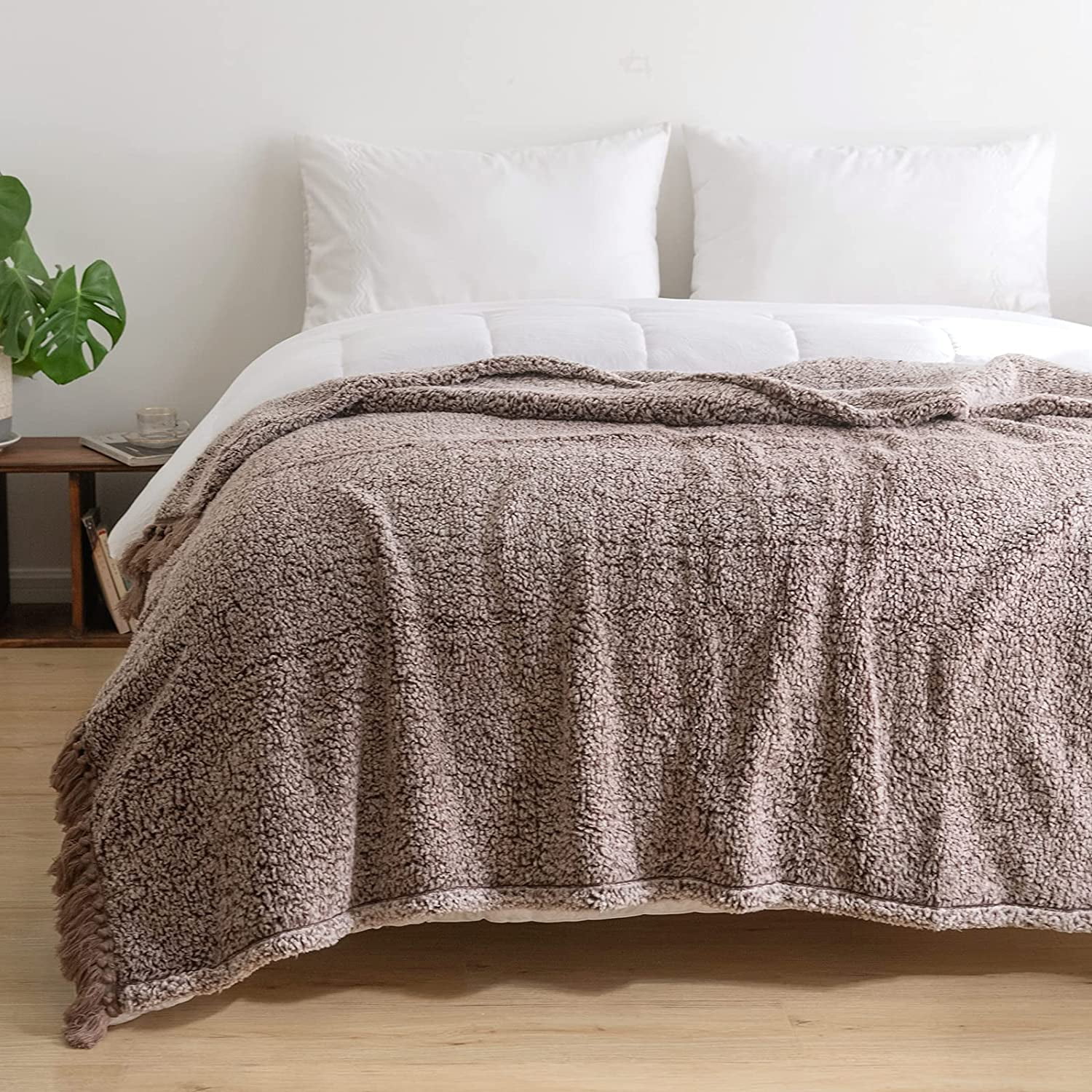 ZonLi Sherpa Fleece Blanket for Couch, Super Soft Plush Throw Blankets