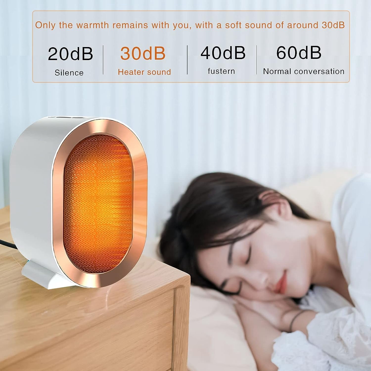 Ceramic Electric Fan Heater, 1200W Space Heater With Heat