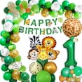 thumbnail image 1 of Decoraciones para fiestas de cumpleaños NQ de niños de 1 año temática de jungla, 1 of 5