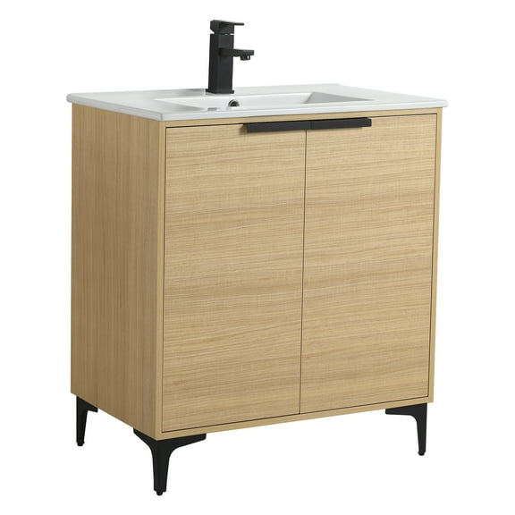Fine Fixtures Wilmington 30 Inch Small Bathroom Vanity With Sink - 30 Bathroom Vanity With Sink Top Combo, Bathroom Vanities, Wooden 30 Inch Bathroom Vanity, Modern Bathroom Sink Cabinet, Sink Vanity