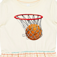 thumbnail image 4 of Inktastic Basketball Swish Girls Toddler Dress, 4 of 5
