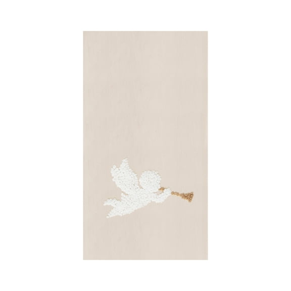 Singing Angel French Knot Flour Sack Kitchen Towel