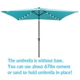 thumbnail image 6 of Topcobe 10x6.5Ft Solar LED Lighted Rectangular Patio Umbrella, Outdoor Patio Umbrella, Outdoor Table Umbrella for Balcony, Yard, Backyard, Turquoise, 6 of 11