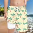 thumbnail image 2 of NOLDARES Boys Swim Trunks Liner Compression Boy Bathing Suit Quick Dry Beach Swimsuit Toddler Swim Shorts(Light Yellow,6-7 Years), 2 of 6