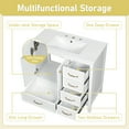 thumbnail image 2 of 36" Bathroom Vanity with Sink, Bathroom Cabinet with Soft-Closing Door, 4 Drawers of Different Sizes, Solid Wood Frame and Leg, One Package, White, 2 of 9