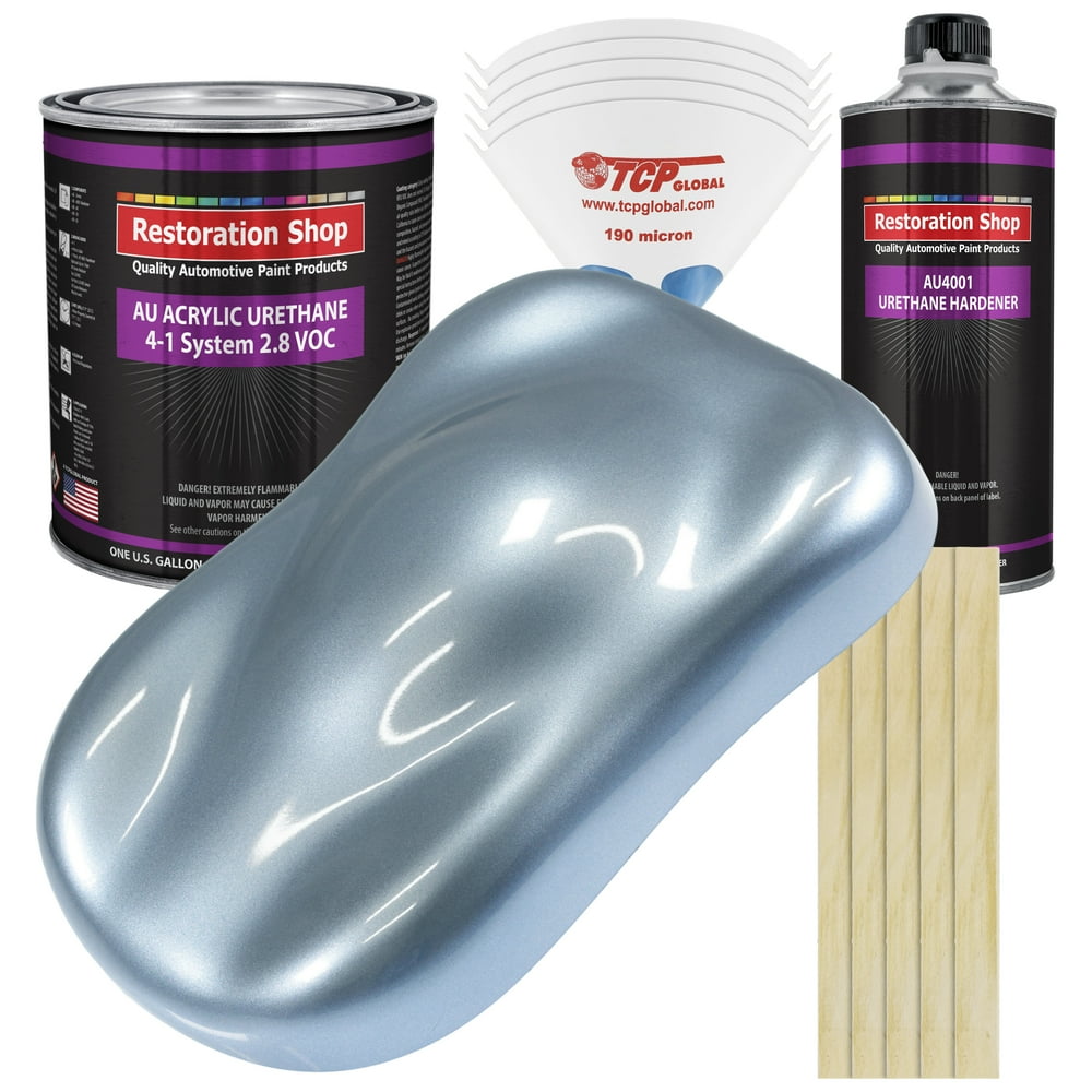 Restoration Shop Glacier Blue Metallic Acrylic Urethane Auto Paint Complete Gallon Paint Kit
