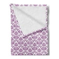 thumbnail image 2 of Victorian Soft Flannel Fleece Throw Blanket, Floral Lavender Color Bloom Blossoms Flowering Continuous Classy Design Print, Cozy Plush for Indoor and Outdoor Use, 50" x 60", Fuchsia, by Ambesonne, 2 of 5