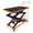 330lbs-Lifting height 50 inches--Orange Black, variant on Hydraulic Lift Table Cart,Lift Table With Lifting Height,Manual Double Scissor Lift Table,Hydraulic Scissor Cart Table Lift For Material Handling Transportation With Locking Wheel