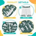 thumbnail image 3 of joogoo Green Palm Tree Sailboat Sun Pattern Boys Swim Trunks Beach Swimsuit Shorts Boxer 4T, 3 of 8