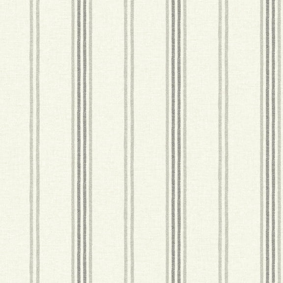Chesapeake Lovage Charcoal Linen Stripe Wallpaper