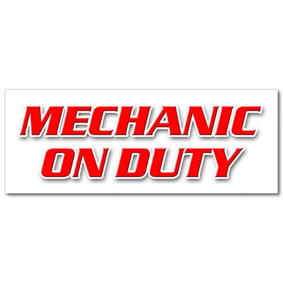 24" MECHANIC ON DUTY DECAL sticker repair shop automotive tools maintenance