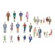 thumbnail image 2 of Paquete de 50 figuras pintadas multicolor a escala 1:30, modelos de personas para tren, parque, , juego, de muñecas, escenas en, 2 of 9