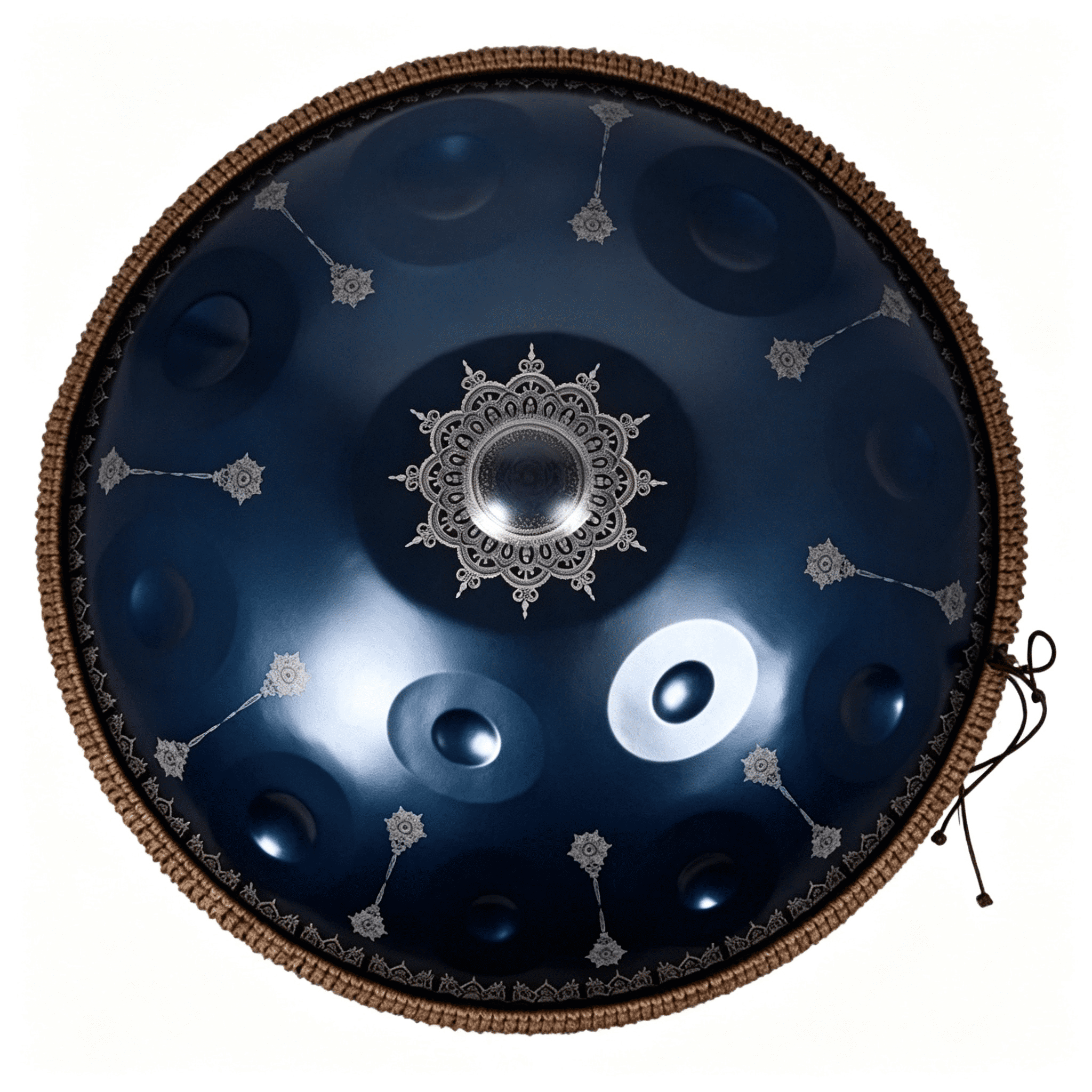 10 Notes Mandala Pattern Silver Handpan Drum Decorative Steel Percussion Instrument