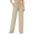 thumbnail image 6 of Womens Wide Leg Yoga Pants with Pockets High Waisted Drawstring Loose Sweatpants Gym Workout Soft Lounge Pants​​ Lightweight Straight Leg Hiking Stretch Casual Sweatpants Women, 6 of 6