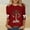 A107 Red, variant on LEKWK Teacher Holiday Shirts Xmas Tree Crew Neck 3/4 Sleeve Tops Christmas Sweaters for Women Merry Ladies Christmas Tops