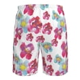 thumbnail image 6 of Naloa Watercolor Flowers Men's Beach Shorts, Surfing shorts, Swim trunks, Quick Dry Swim Trunks for Surfing Beach Fun - XX-Large, 6 of 9