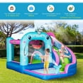 thumbnail image 4 of Outsunny 5-in-1 Water Slide Kids Inflatable Bounce House Narwhals Theme Water Park Includes Slide Trampoline Pool Cannon Climbing Wall with Carry Bag, Repair Patches without Air Blower, 4 of 9