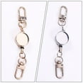 thumbnail image 4 of Retractable ID Badge Holder Silver Alloy 2Pcs 4.3x1.0x0.4In, 4 of 8