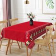 thumbnail image 3 of Duangreer Christmas Theme Rectangle Tablecloth, Retro Pattern Cartoon Puppy Print, Washable Table Cover for Party Picnic Indoor Outdoor Decor, 60 x 102 Inch, 3 of 6