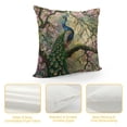 thumbnail image 4 of Nawypu  Peacock and Blossoms Pillow Covers Decorative Throw Pillowcase Square Couch Cushion Cover for Home Decor Sofa Living Room Bed Car Sofa, 4 of 5