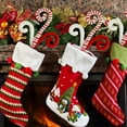 thumbnail image 4 of 6PC Set Red/White Christmas Tree Decorations Picks Christmas Tree Woolen Candy Curly Pick, NOGIS Christmas Tree Decorations Home Office Vase Party Ornaments (Red), 4 of 7