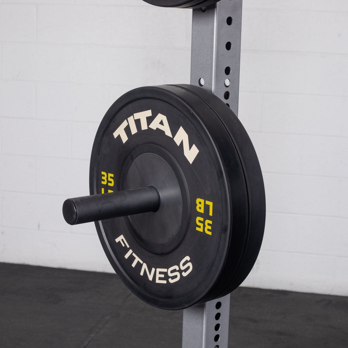 Titan Fitness X-3 Series 80" Silver Bolt-Down Power Rack, 24" Depth, Rackable 1650 LB Cage, 1.25" and 2" Pull Up bars, Standard J-Hooks, Weight Plate Holders, Weightlifting and Strength Training