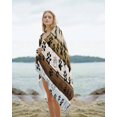 thumbnail image 2 of Brown Beige Blue Farmhouse Beach Towels Oversized Super Absorbent, Black Dog Paw Vintage Wooden Lightweight Bath Towel Quick Dry Sets For Bathroom/Pool/Rv Camping/Beach Play/Gym Room/Picnic 30"x60", 2 of 8