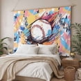 thumbnail image 3 of Baseball Sports, Tapestry for Bedroom Wall Hanging Tapestry, Minimalist Geometric Smear Art Ceiling Backdrop Tapestries Poster Blanket Wall Decor for Teens Room Living Room Dorm 39" x 59", 3 of 8