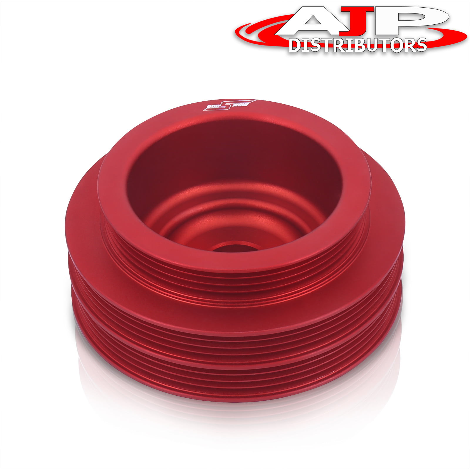 Red Anodized Aluminum Light Weight Under Drive Crank Pulley For B16A B18C B20 Engines