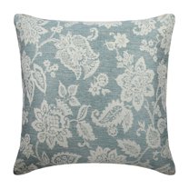 The HomeCentric Decorative Custom Pillow Case Blue & Ivory Pack of 2, 14x14 inch (35x35 cm) Pillow CoverFor Sofa Jacquard Embroidery PillowcaseWith Zipper Nature & Floral Victorian - Vintage Fleur