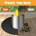 thumbnail image 7 of 48'' Fire Pit Mat for Solo Stove Bonfire,Topboutique Fireproof Mat, Round Under Grill Mat, Reusable Under Grill Mats, Waterproof Deck Fireproof Pad, Heat Resistant Mat for Grass Outdoor BBQ, Black, 7 of 7