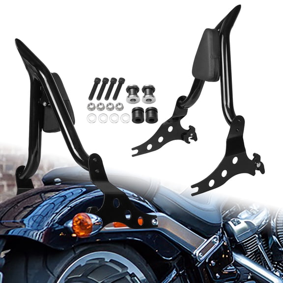 22" Tall Sissy Bar Detachable Passenger Backrest Compatible With For Softail Fat Boy FLFBS 114 FLFB 107 2018-2023 | Softail Breakout FXSB FXBR 2013-2023 | Black