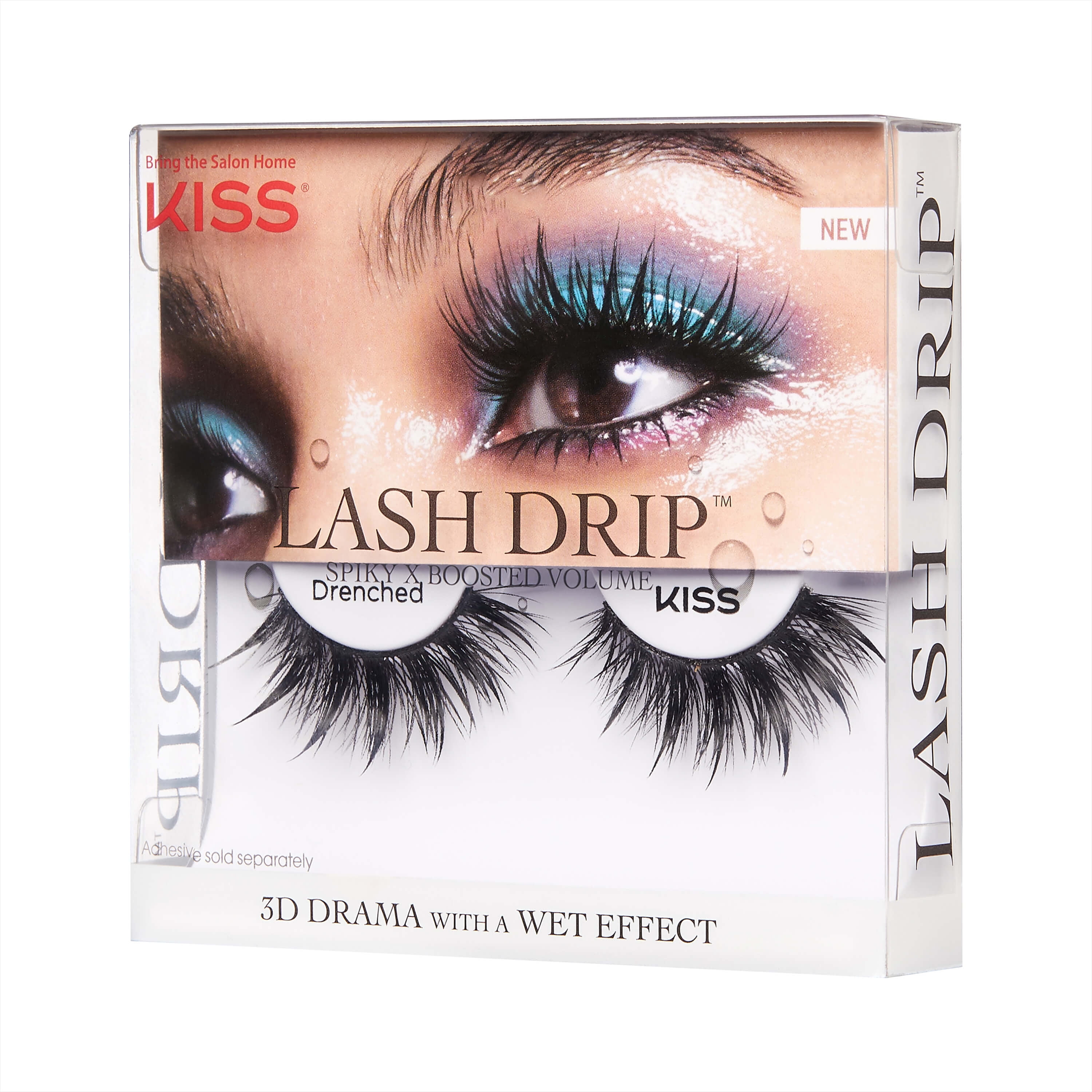 KISS Lash Drip Spiky Wet Effect Lashes, 'Drenched', 1 Pair