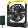 thumbnail image 1 of Ventilador portátil recargable de 9 pulgadas y 20800 mAh (hasta 72 horas de tiempo de trabajo) - Ventilador con pilas - Ventiladore recargable para Cuba, adecuado para camping, dormitorio, escritorio,, 1 of 5