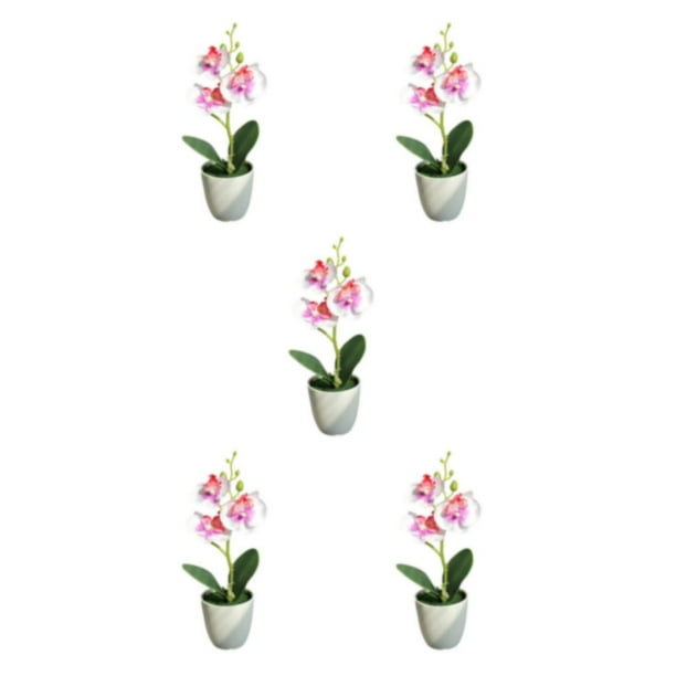 Billuyoard Flor artificial duradera de apariencia realista para la decoración del hogar de bricolaje planta artificial en maceta falso blanco + Type2 NO2